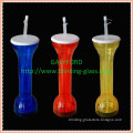 Led plastic drinking yard glass